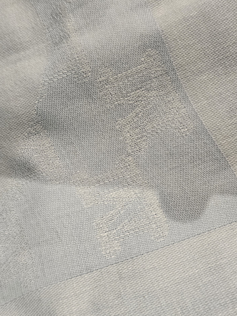 MaxMara Light Gray Striped Bed Blanket